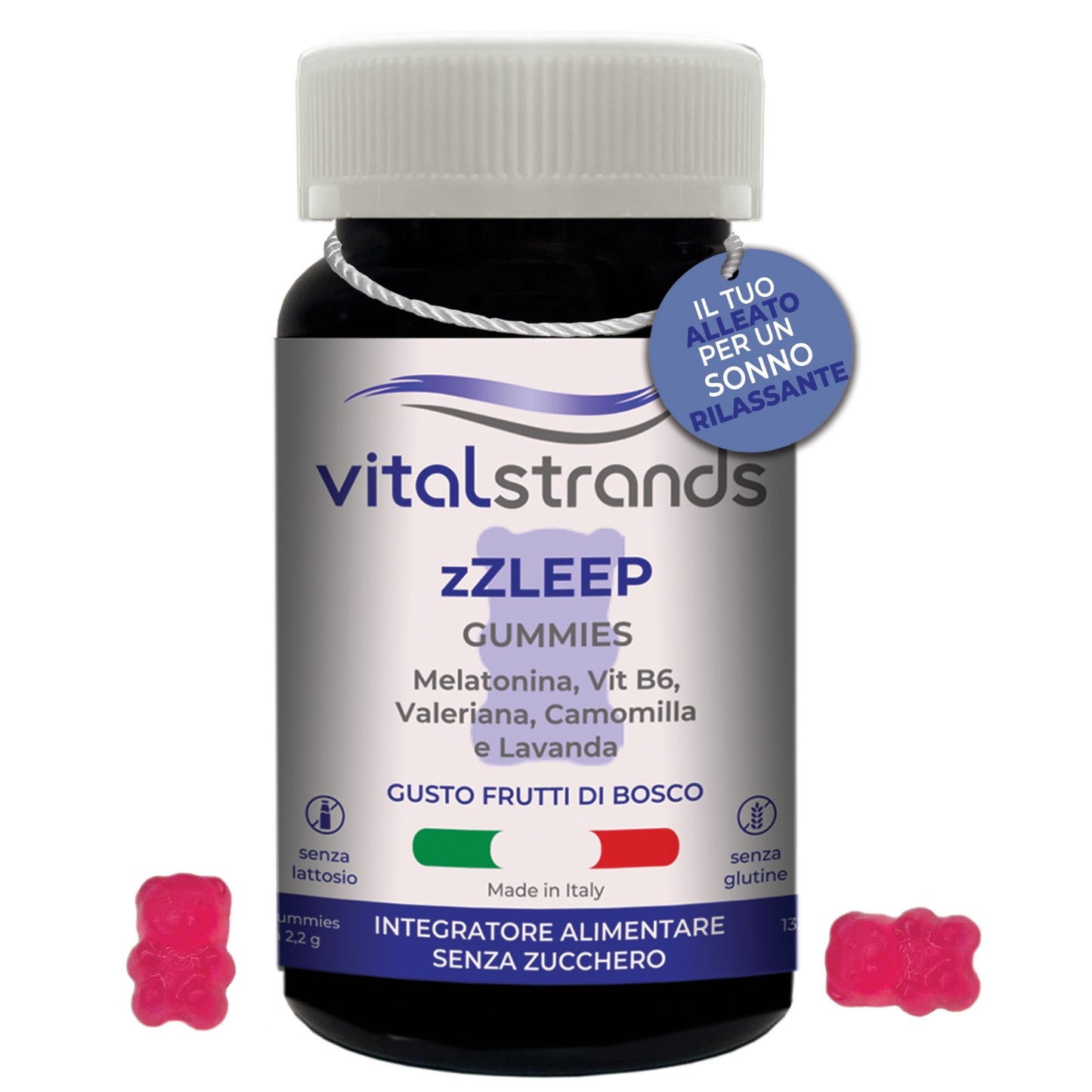 zZLEEP ORSETTI GOMMOSI | MELATONINA, VITAMINA B6, CAMOMILLA, VALERIANA E LAVANDA
