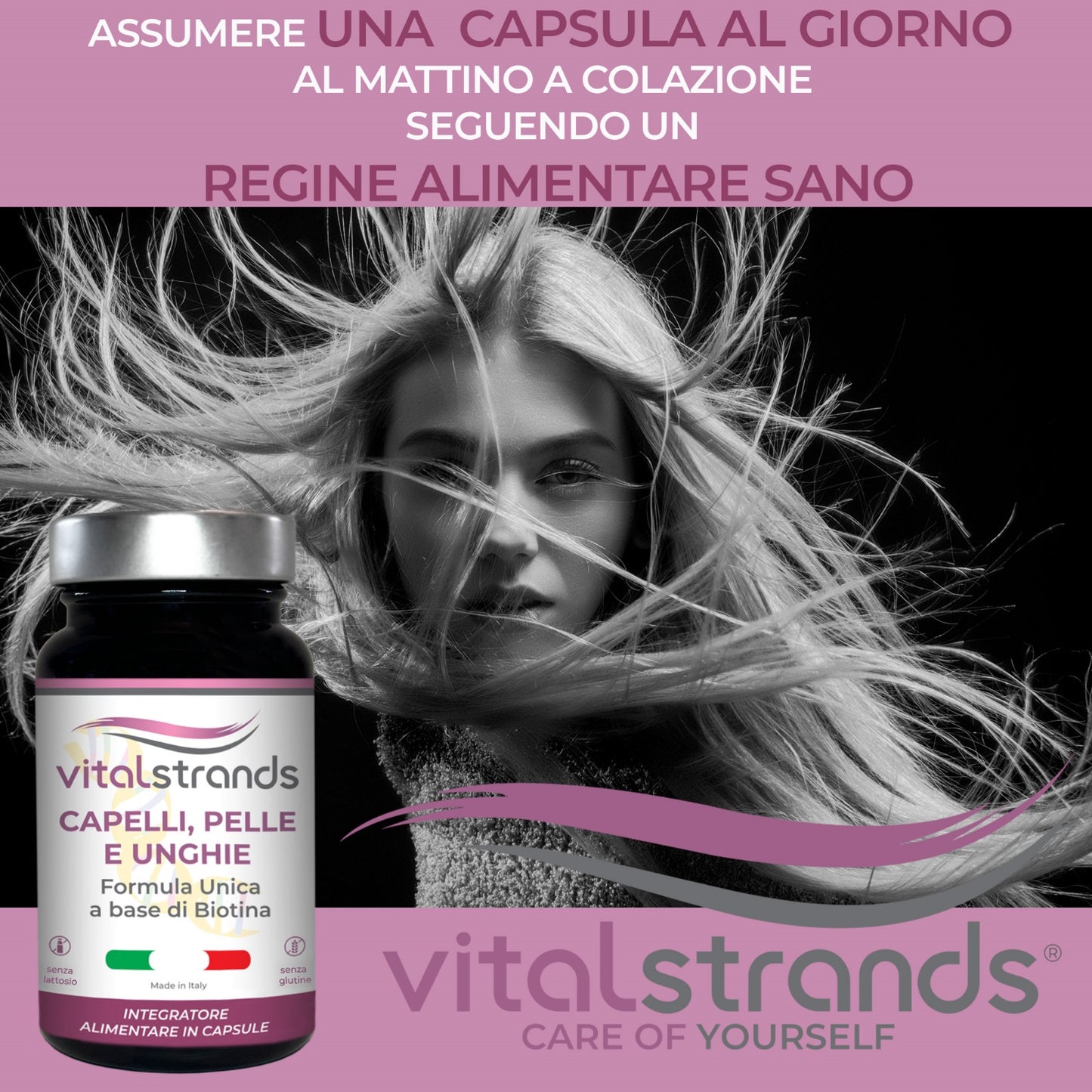 CAPELLI, PELLE E UNGHIE - BIOTINA E ALTRE 10 VITAMINE