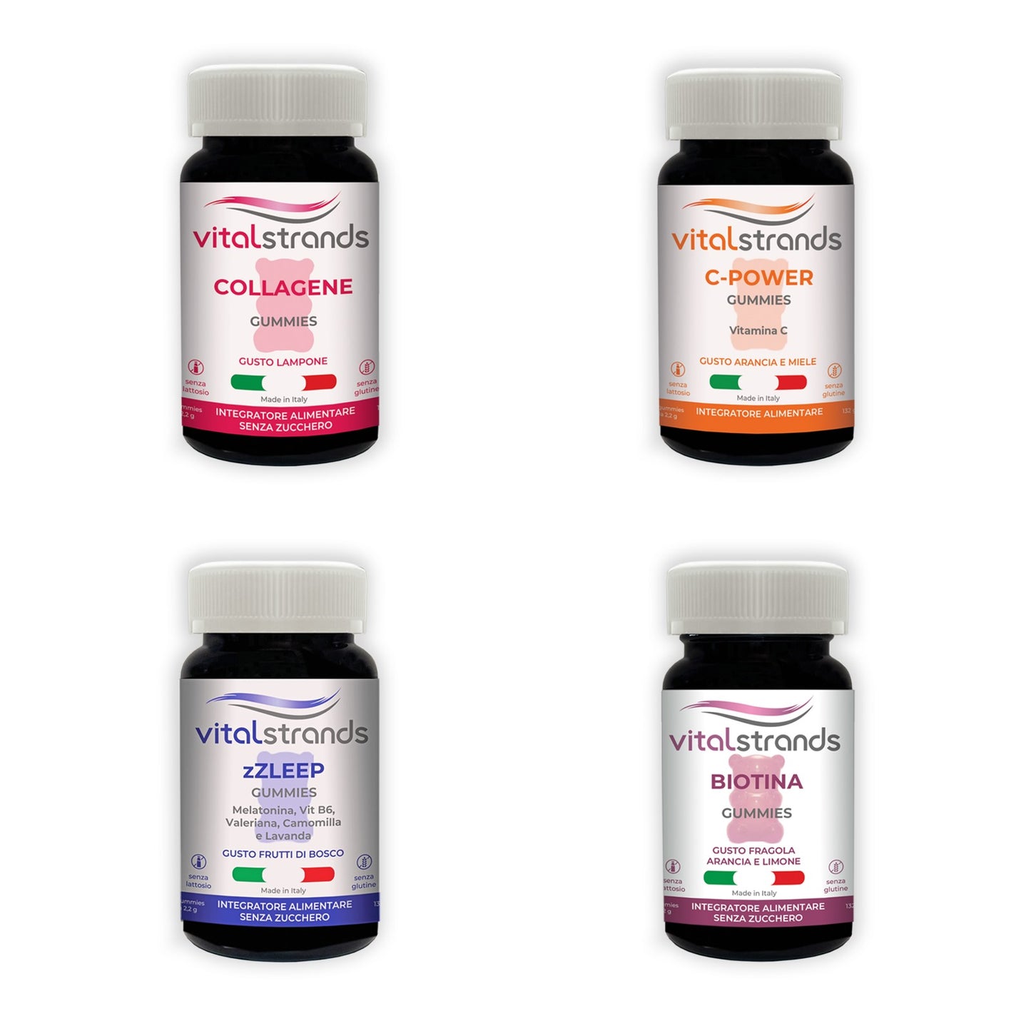 PROVALI TUTTI! | SET DI 4 INTEGRATORI GOMMOSI zZLEEP, C-POWER, COLLAGENE E BIOTINA | APPROFFITTA DEL PREZZO SPECIALE -25%