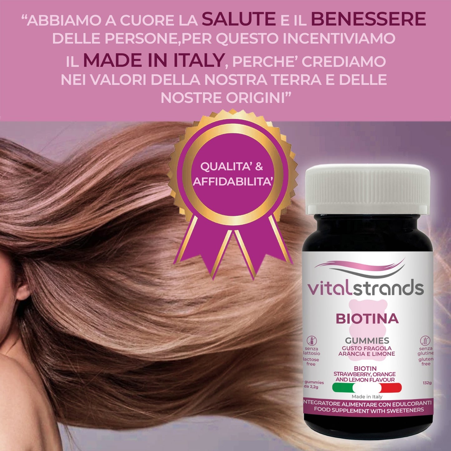 ORSETTI GOMMOSI BIOTINA | CON BIOTINA AD ALTO DOSAGGIO, ZINCO E SELENIO | PER CAPELLI FORTI E BELLI